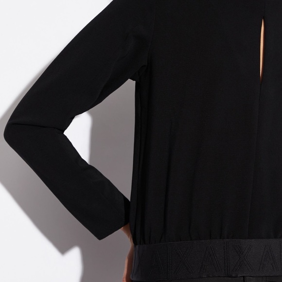 SOLD ARMANI EXCHANGE Blouse With Graphic Cut NWT - Picture 5 of 11